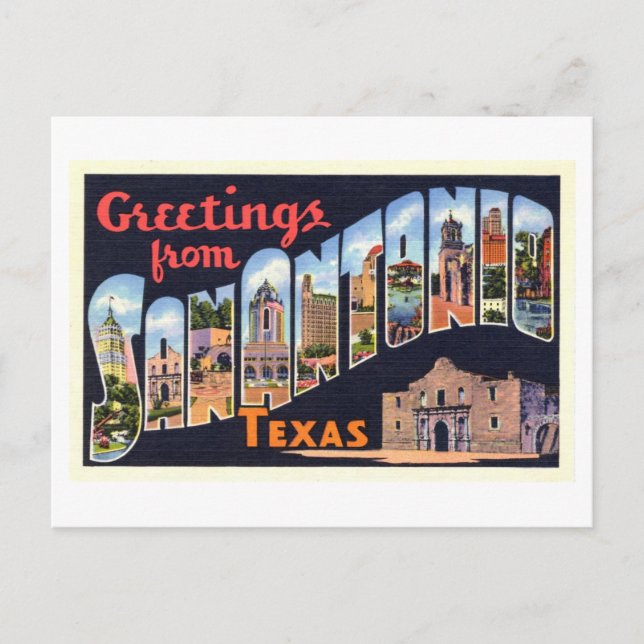 Vintage Greetings from San Antonio, Texas Postcard (Front)