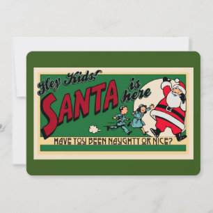 Vintage Greetings from Santa Holiday Card