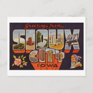 Vintage Greetings from Sioux City, Iowa Postcard