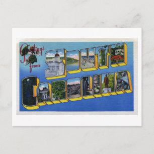Vintage Greetings from South Carolina Postcard