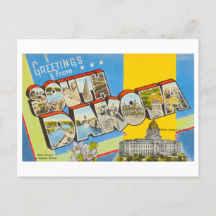 Vintage Greetings from South Dakota Postcard