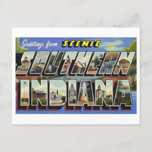 Vintage Greetings from Southern Indiana Postcard
