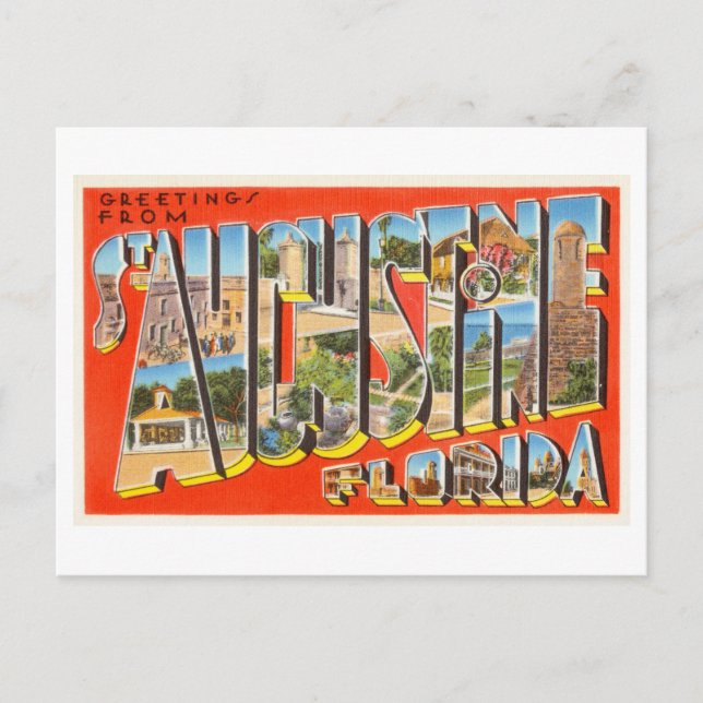 Vintage Greetings from St. Augustine, Florida Postcard (Front)