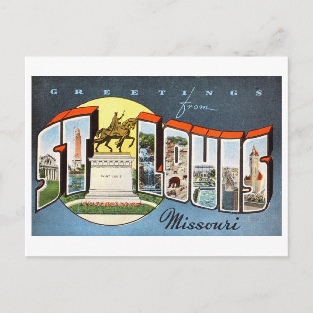 Vintage Greetings from St. Louis, Missouri Postcard (Front)