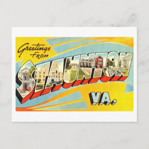Vintage Greetings from Staunton, Virginia Postcard