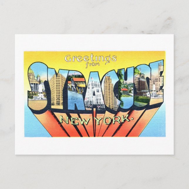 Vintage Greetings from Syracuse, New York, Postcard (Front)