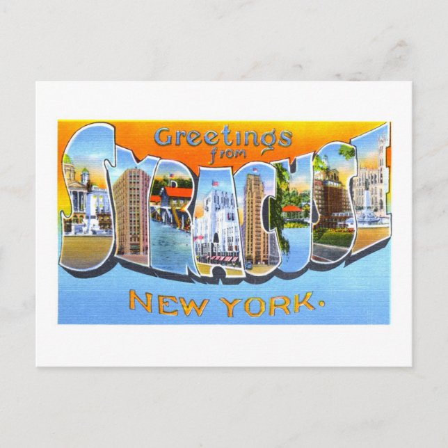 Vintage Greetings from Syracuse, New York, Postcard (Front)