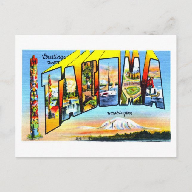 Vintage Greetings from Tacoma, Washington, Postcard (Front)