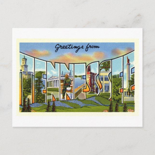 Vintage Greetings from Tennessee Postcard (Front)