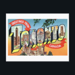 Vintage Greetings from Toronto, Canada, Postcard<br><div class="desc">This is a reproduction of a vintage travel postcard sending greetings from Toronto,  Ontario,  Canada.</div>