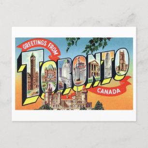 Vintage Greetings from Toronto, Canada, Postcard