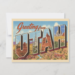 Vintage "Greetings from Utah" Postcard