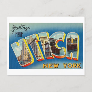 Vintage Greetings from Utica, New York Postcard