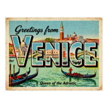 Vintage Greetings from Venice Poster