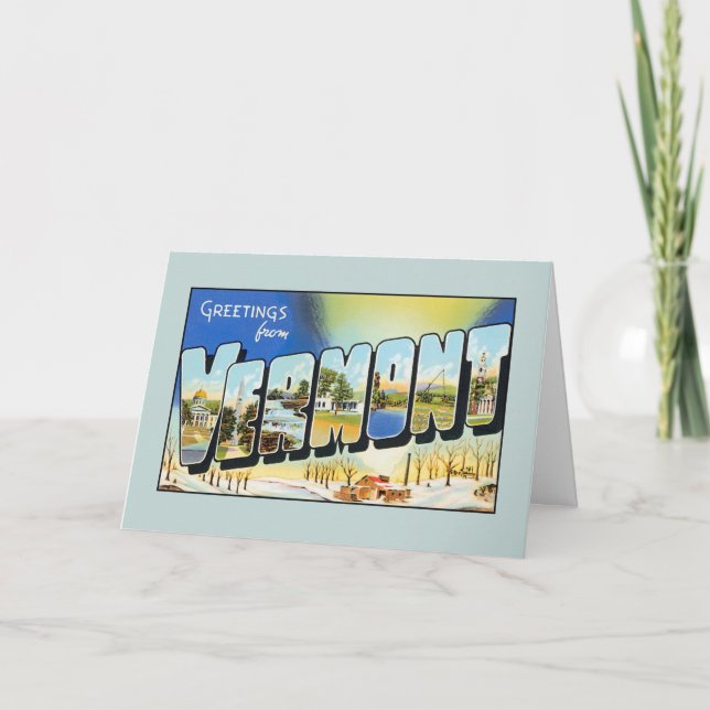 Vintage greetings from Vermont Card (Front)