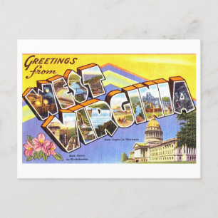 Vintage Greetings from West Virginia Postcard