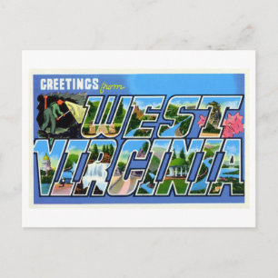 Vintage Greetings from West Virginia Postcard