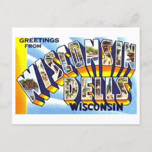 Vintage Greetings from Wisconsin Dells Postcard