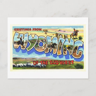 Vintage Greetings from Wyoming Postcard