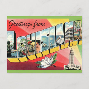 Vintage Greetings Louisiana Postcard