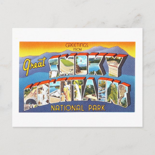 Vintage Greetings: Smoky Mountains National Park Postcard (Front)