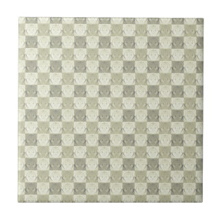 Vintage Grey Beige Embossed Pattern Tile