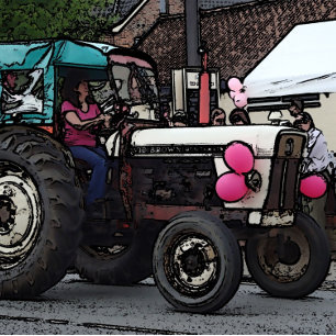 Vintage Grey massey fergison tractor cartooned Jigsaw Puzzle