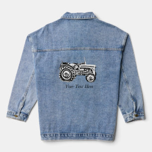Vintage Grey massey fergison tractor Denim Jacket
