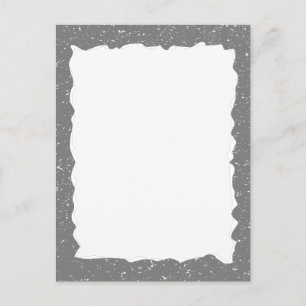 Vintage Grey Torn Paper Custom Border Template Postcard