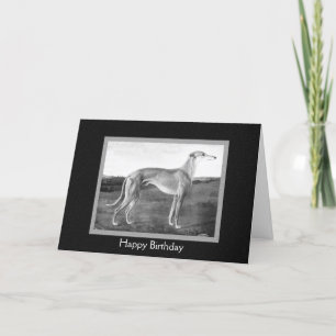 Vintage Greyhound art Card