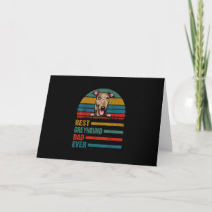 Vintage Greyhound Dog Lover Fathers Day Gifts Holiday Card