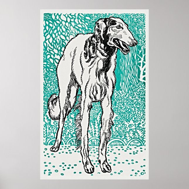 Vintage Greyhound Poster - Retro Elegance  (Front)