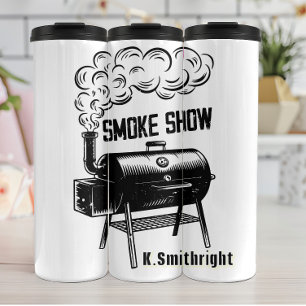 Vintage Grill Barbeque Smoke Show Thermal Tumbler
