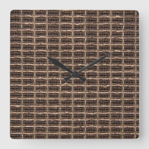 Vintage grill cloth square wall clock