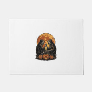 Vintage Grim Reapers Halloween Pumpkin Vector Desi Doormat