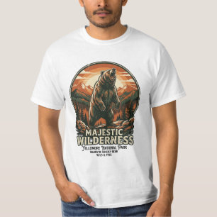 Vintage Grizzly Bear Mountain Graphic Tee Elkama