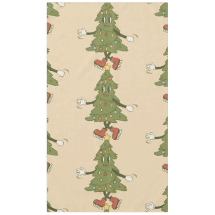 vintage groovy christmas tree 1960s tablecloth