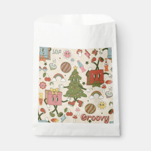 vintage groovy disco christmas tree favour bags