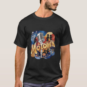 Vintage Groovy Motown Music Watercolor Art  T-Shirt