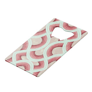 Vıntage Groovy Rainbow Design In Coral and Desert