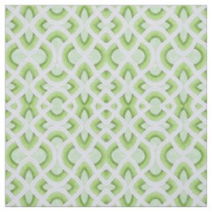 Vintage Groovy Rainbow Pattern In Sage And Kiwi Fabric