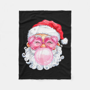 Vintage Groovy Santa Claus Christmas Vibes Womens  Fleece Blanket