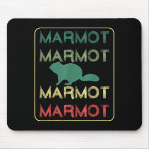 Vintage Groundhog Day Text Silhouette Awesome Grou Mouse Mat