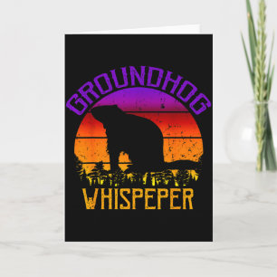 Vintage Groundhog Whispeper Groundhog Day  Card