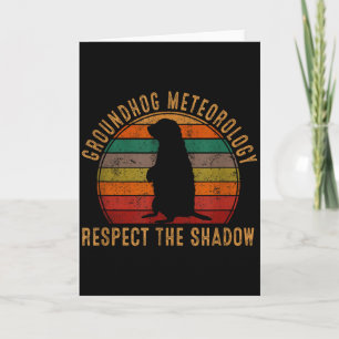 Vintage Groundhog Whisperer Silhouette Gift Ground Card