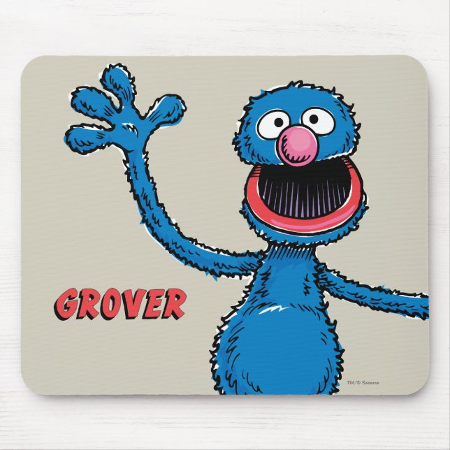 Vintage Grover Mouse Mat (Front)
