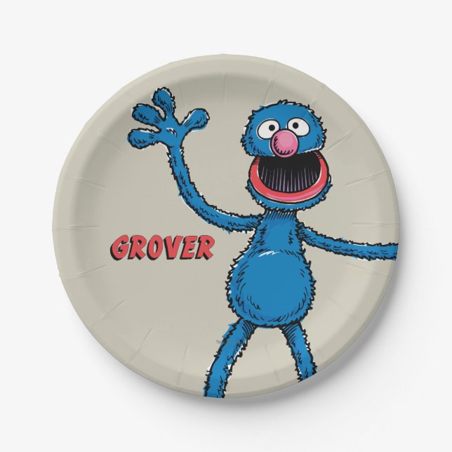 Vintage Grover Paper Plate (Front)