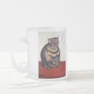 Vintage Grumpy Cat Frosted Glass Coffee Mug