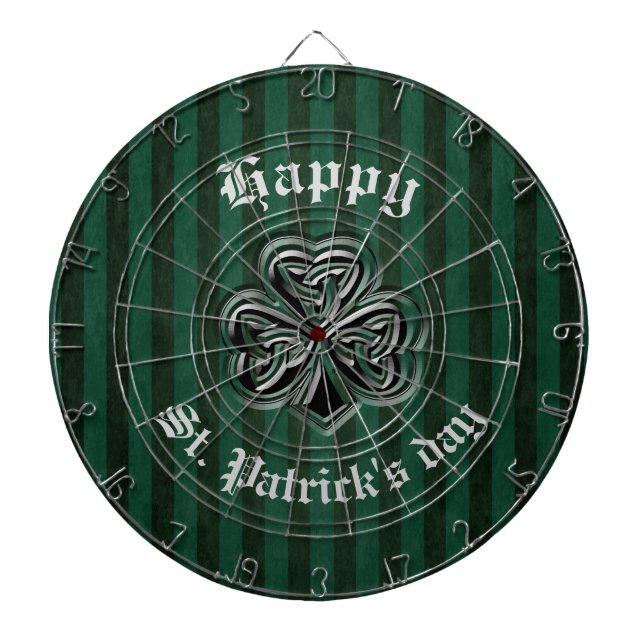 Vintage grundge Irish lucky shamrock Dartboard (Front)