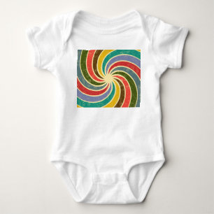 Vintage Grunge Abstract Cleanable Background. Baby Bodysuit